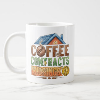 Coffee Verträge Abschlüsse Realtor Personalisiert  Jumbo-Tasse