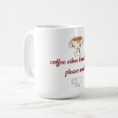 Coffee Vibes Loading – Minimale Kaffeetasse  (Vorderseite Links)