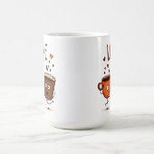 Coffee Vibes Minimalist Latte Art Kaffeetasse (Mittel)
