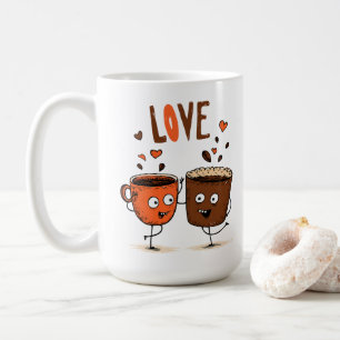 Coffee Vibes Minimalist Latte Art Kaffeetasse