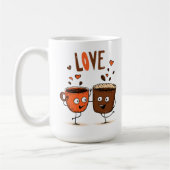 Coffee Vibes Minimalist Latte Art Kaffeetasse (Links)