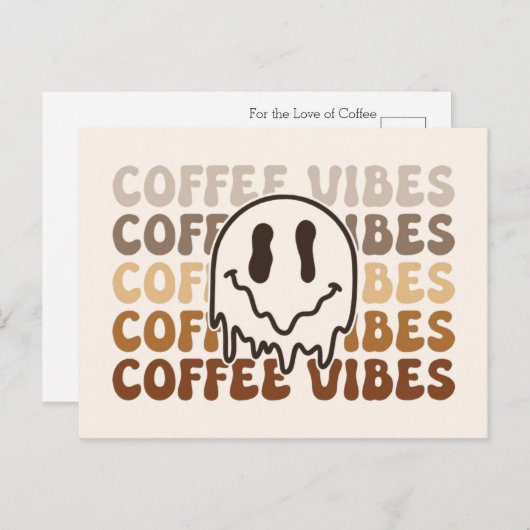 Coffee Vibes Postkarte (Vorne/Hinten)