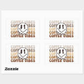 Coffee Vibes Rechteckiger Aufkleber (Blatt)