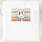 Coffee Vibes Rechteckiger Aufkleber (Tasche)