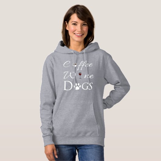 Coffee Wine Hogs Hoodie (Vorne ganz)