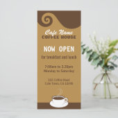 Coffee Wirbel Café Menü Coffee Shop Rack Cards Menükarte (Stehend Vorderseite)