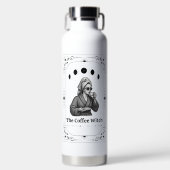 Coffee Witch Tarot Whimsy Celestial Mond Zodiac Trinkflasche (Vorderseite)