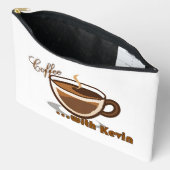 Coffee with Kevin Print Cut Sew Bag Zubehörtasche (Offen)