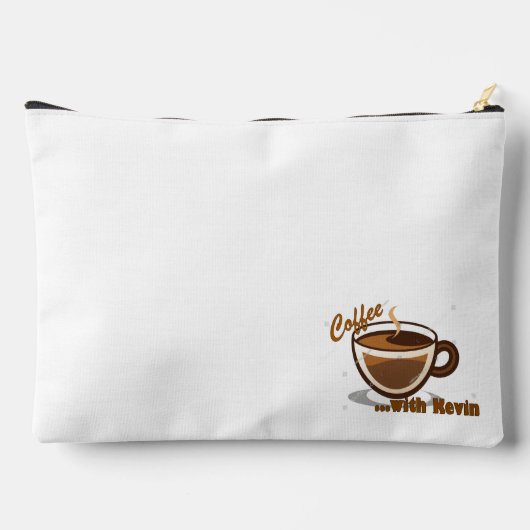 Coffee with Kevin Print Cut Sew Bag Zubehörtasche (Rückseite)