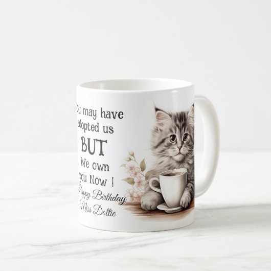Coffee with my Cat Kaffeetasse (VorderseiteRechts)
