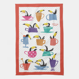 Coffee with Toucans Geschirrtuch