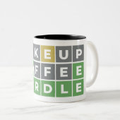 Coffee Wordle Original geweckt Zweifarbige Tasse (VorderseiteRechts)