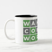 Coffee Wordle Original geweckt Zweifarbige Tasse (Links)