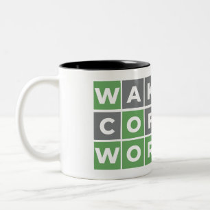 Coffee Wordle Original geweckt Zweifarbige Tasse