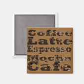 Coffee Words Magnet (Vorderseite/Rückseite)
