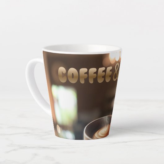 Coffee & You Latte Mug – Cozy Café Aesthetic Gift  Milchtasse (Linke Ecke)
