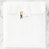 Coffee Zombie Runder Aufkleber (Tasche)