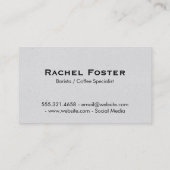 Coffee | zu gehen (braune Textur II) Visitenkarte (Rückseite)