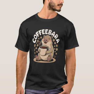 Coffeebara Süße Capybara Kaffeeliebhaber Kunst T-Shirt