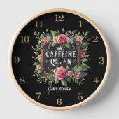 Coffeecore Clock Kaffee Memen Barista Chalkboard Uhr (Vorderseite)