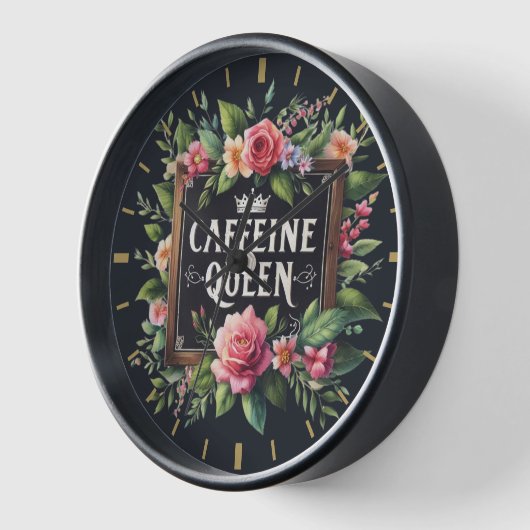 Coffeecore Clock Kaffee Memen Barista Chalkboard Uhr (Winkel)