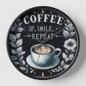 Coffeecore Dekor - Kaffeemaschine Wand Uhr (Vorderseite)