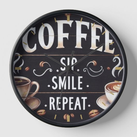 Coffeecore Dekor - Kaffeemaschine Wand Uhr (Vorderseite)