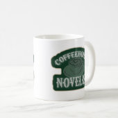 Coffeehouse Novelist Ermutigung Autor Logo Kaffeetasse (VorderseiteRechts)