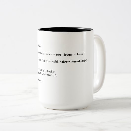 CoffeeMug PHP-Klasse Zweifarbige Tasse (VorderseiteRechts)