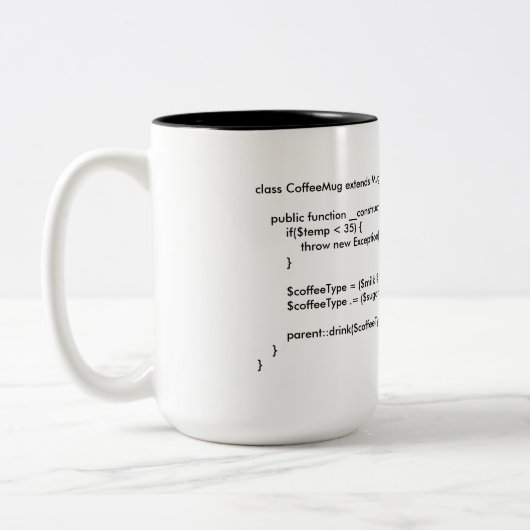CoffeeMug PHP-Klasse Zweifarbige Tasse (Links)