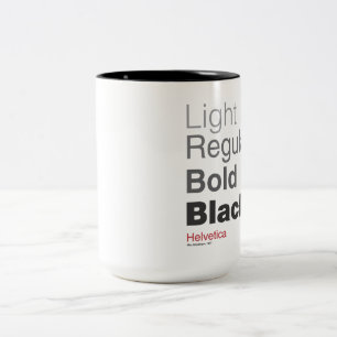 coffeeprogressionhelvetica zweifarbige tasse