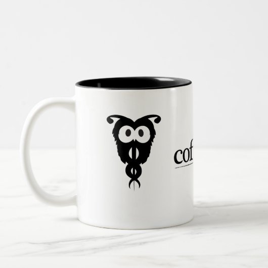 CoffeeRx Eule Zweifarbige Tasse (Links)