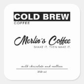 Coffeesetikett Flasche Aufkleber (Vorderseite)