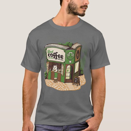 Coffeeshop Cats Buchhandlung von Tobe Fonseca T-Shirt (Vorderseite)