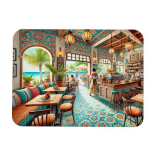 Coffeeshop in Cancun Mexiko Magnet