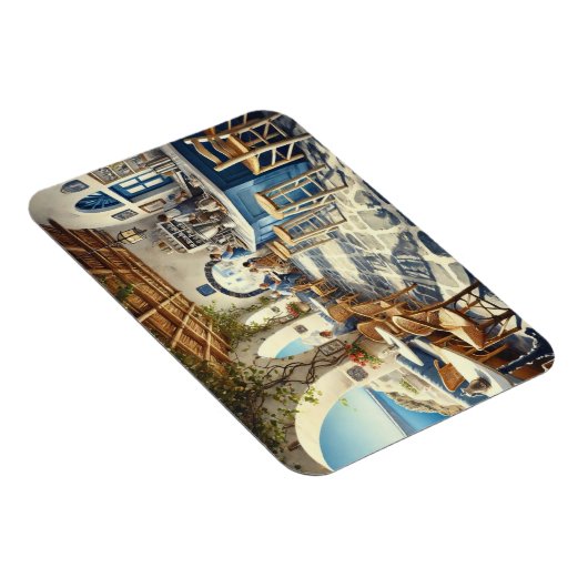 Coffeeshop in Santorin Magnet (Rechte Seite)