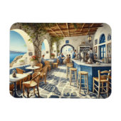 Coffeeshop in Santorin Magnet (Horizontal)