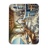 Coffeeshop in Santorin Magnet (Vertikal)