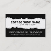 Coffeeshop-Seite rippen Visitenkarte (Rückseite)