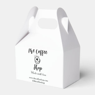 Coffeeshop und Website Social Media Business Geschenkschachtel
