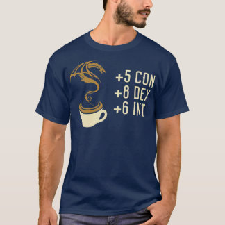 Coffeestatistiken für Rollenspiele und Larping-Tis T-Shirt