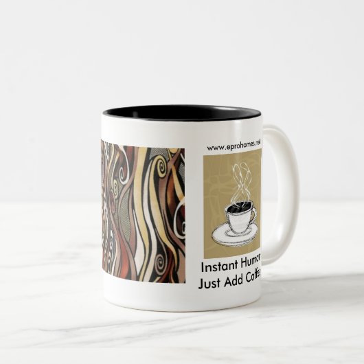 coffeesteamfabric, Kaffeedampf, sofortiges HumanJ… Zweifarbige Tasse (VorderseiteRechts)