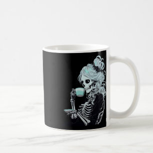 Coffeetrinkendes Skelett-DIY-Halloween-Kostüm Mes Kaffeetasse