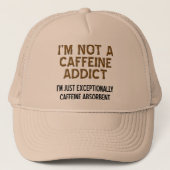 Coffein Absorbent Funny Ball Cap Hat Truckerkappe (Vorderseite)