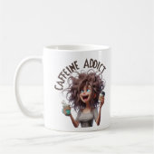Coffein Addict - Crazy Caffeine Lady Kaffeetasse (Links)