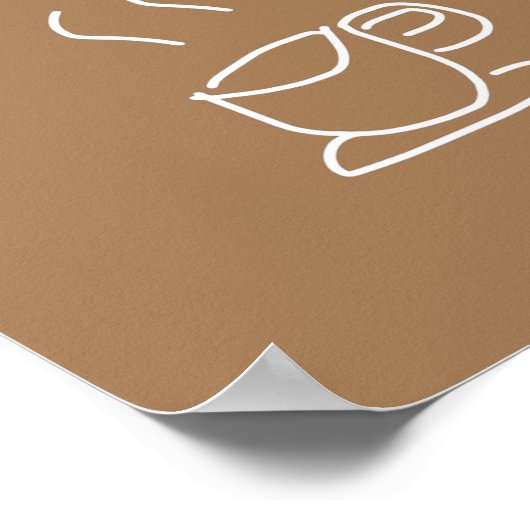 Coffein Addict Zitat Kaffeeliebhaber Poster (Ecke)