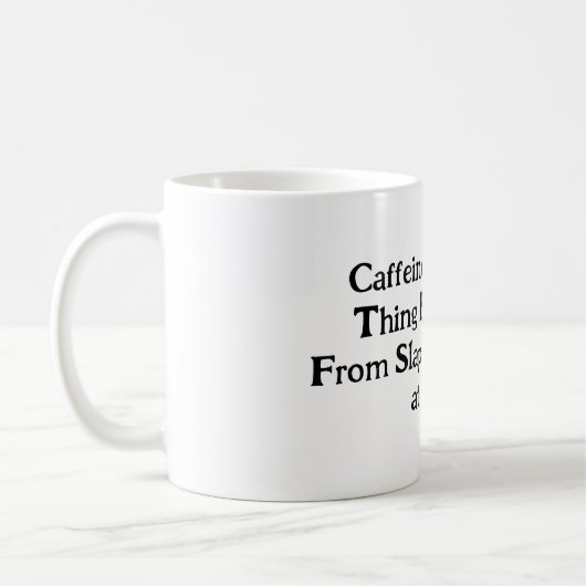 Coffein-angereicherte Sarcasm-Tasse Kaffeetasse (Links)