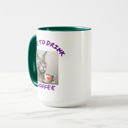 Coffein Cat Humorale Tasse (Vorderseite Links)