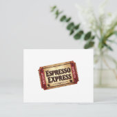 Coffein Chronicles: Retro Coffee Vibes Postkarte (Stehend Vorderseite)