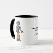 Coffein Circuit - Freundlicher Robot Barista Tasse (Vorderseite Links)